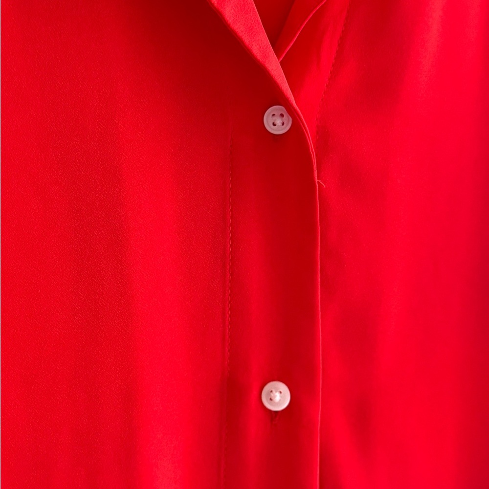 Red Buttoned Blouse - image 2
